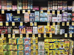 An Alcohol Fridge At A Safeway Grocery Store