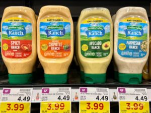 Bottles Of Various Ranch Salad Dressing Flavors At A Grocery Store