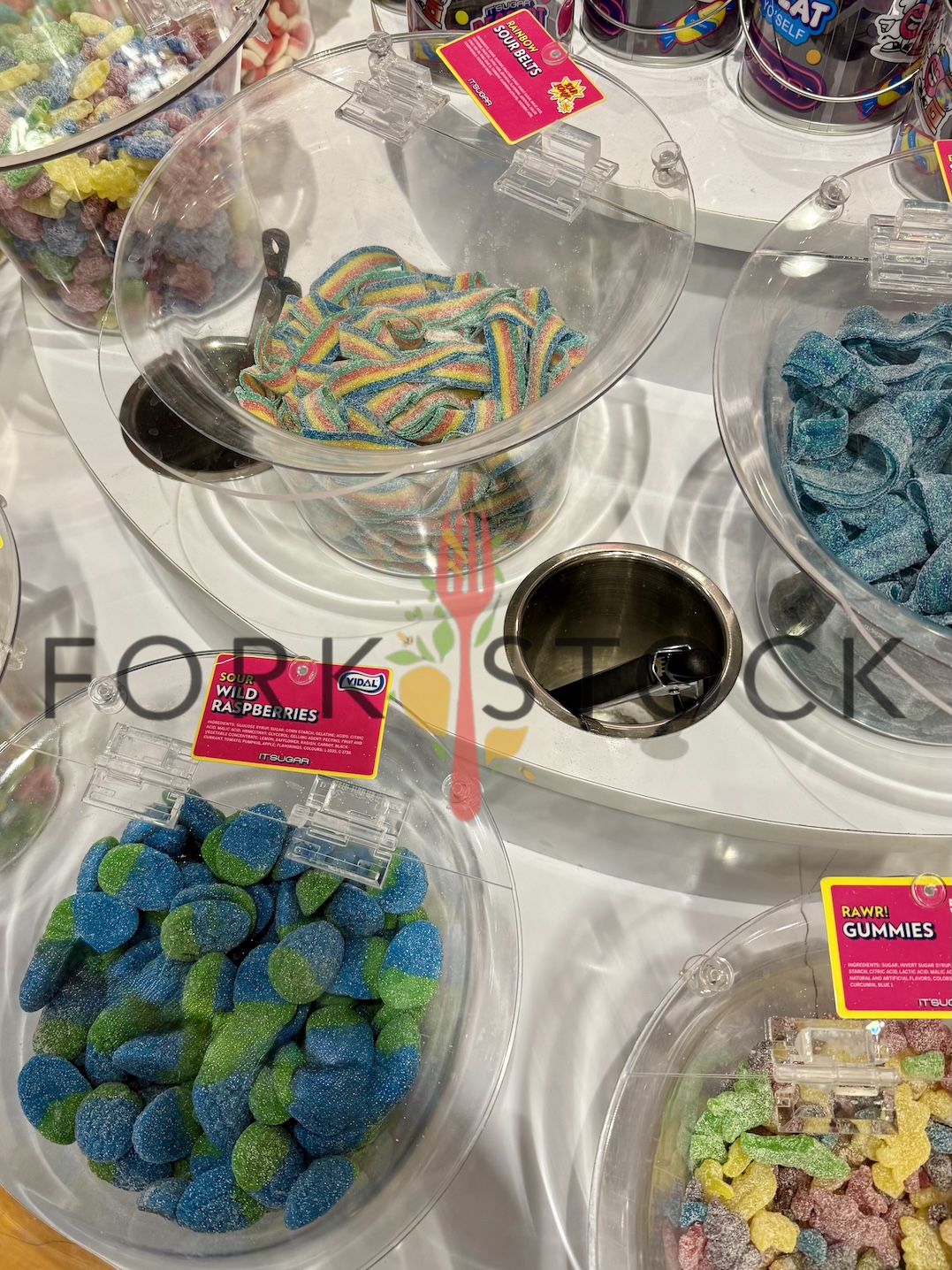 Self Serve Candy In Tubs At A Candy Store