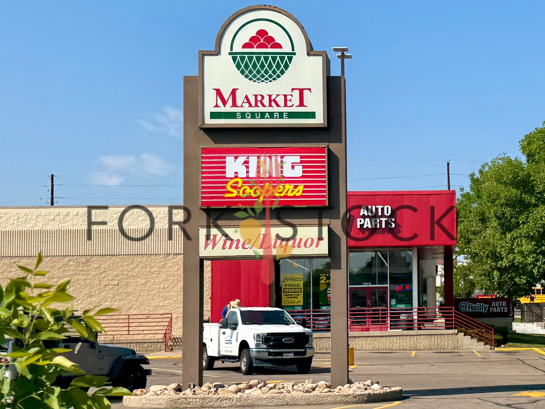 King Soopers Grocery Sign In A Parking Lot