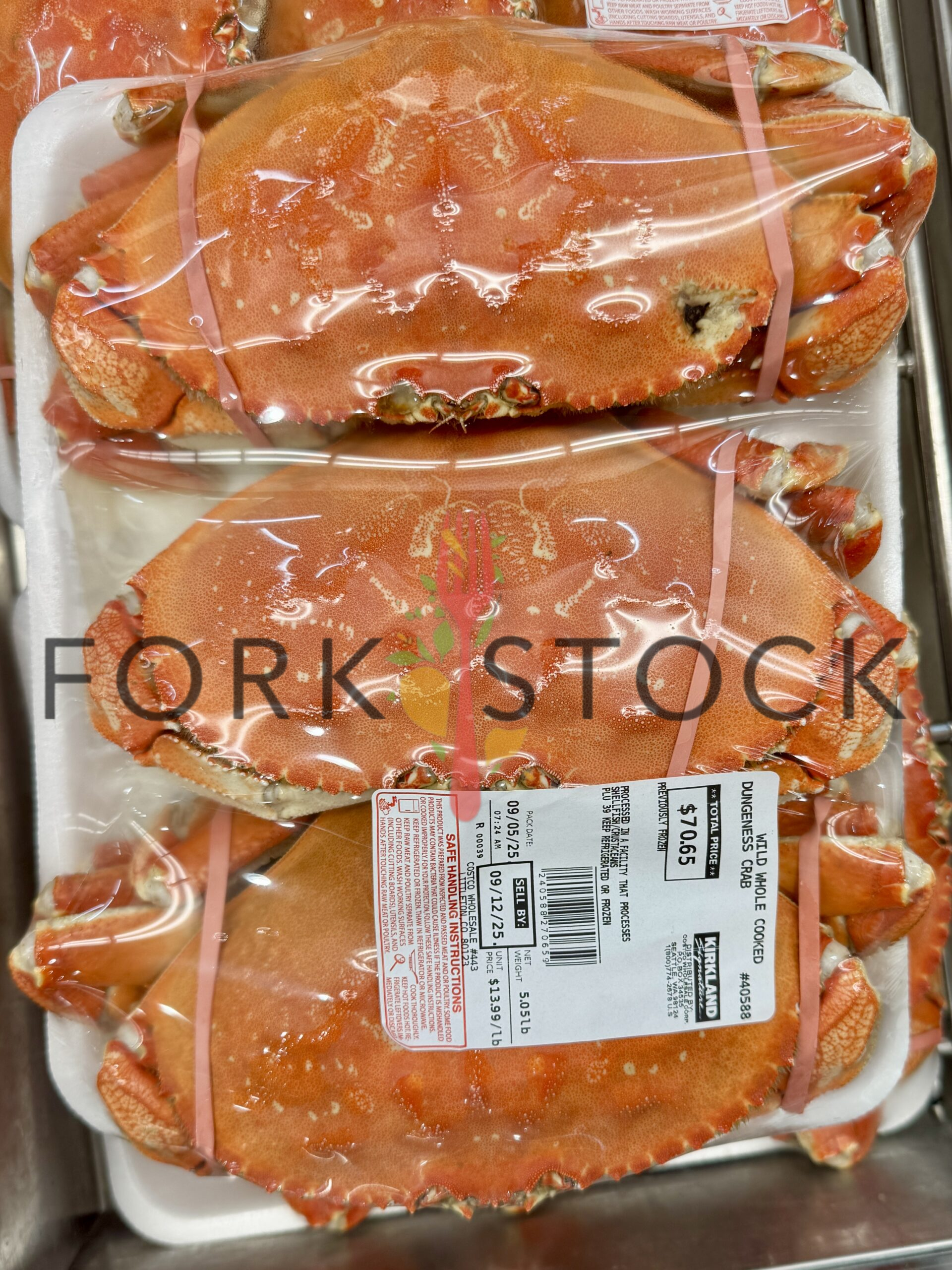 Wild Caught Dungeness Crab On Display At A Costco