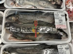 Farm Raised Fresh Whole Trout On Display At A Costco