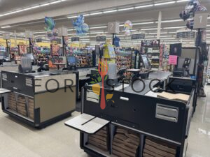 Safeway Grocery Store Empty Checkout Lanes