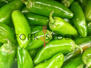 Jalapeño Peppers On Display In A Grocery Store