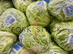 Lettuce Heads At A Grocery Store Produce Section