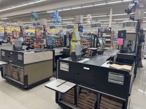 Safeway Grocery Store Empty Checkout Lanes