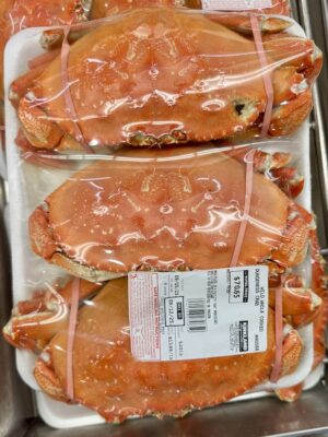 Wild Caught Dungeness Crab On Display At A Costco
