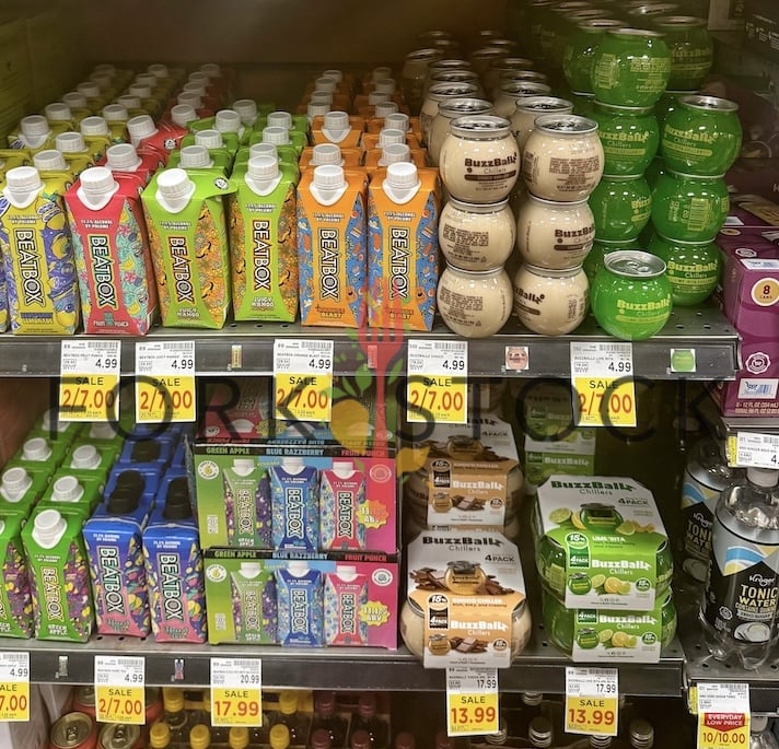 Mixed Alcohol Section At A Grocery Store