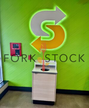 Subway Restaurant Logo Signage In Store