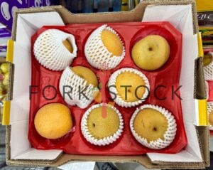 Asian Pears In A Display Box At A Warehouse Store