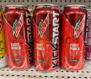 Cans Of Mountain Dew Fruit Punch Kick Start