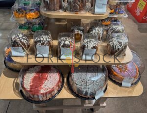 Halloween Brain Cakes And Caramel Apples On Display