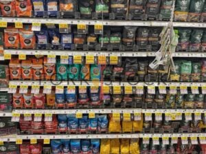 Many Coffee Varieties On Display At A Kroger Grocery Store