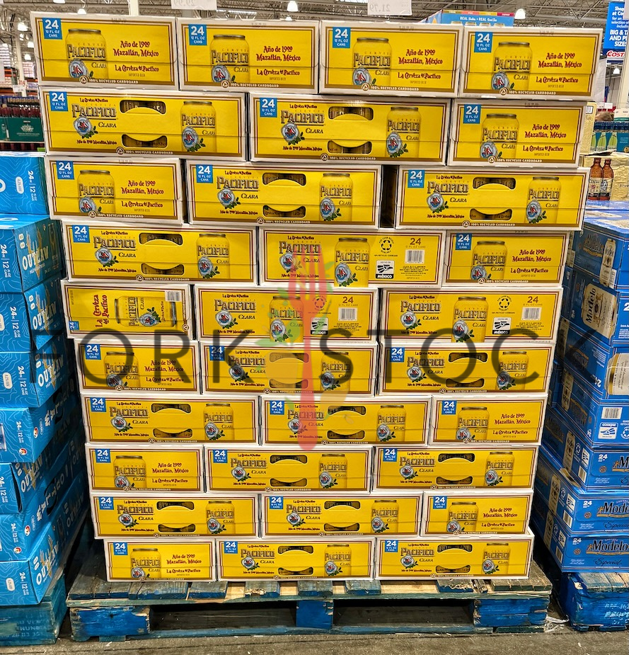 Pacifico Cerveza Beer Boxes Stacked At A Warehouse Store