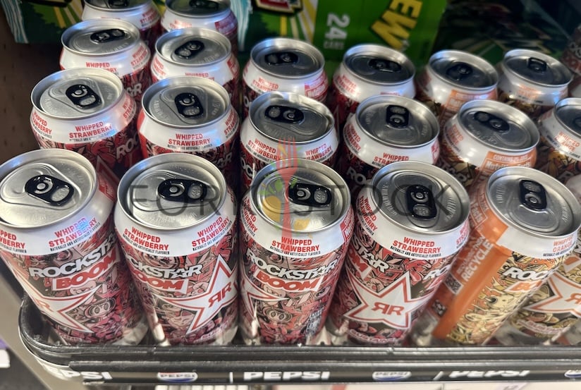 Rockstar BOOM Whipped Strawberry Cans