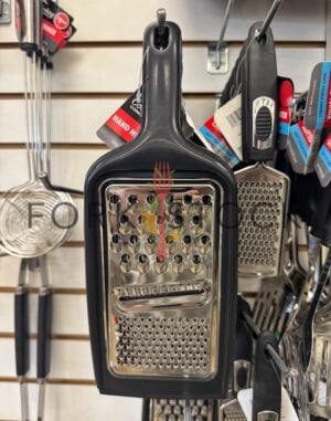 Stainless Steel Hand Graters Hanging On Retail Hooks