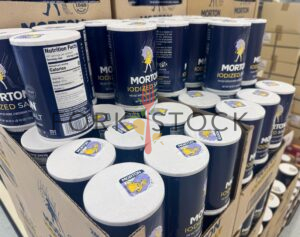 Boxes of Morton Ionized Salt Containers