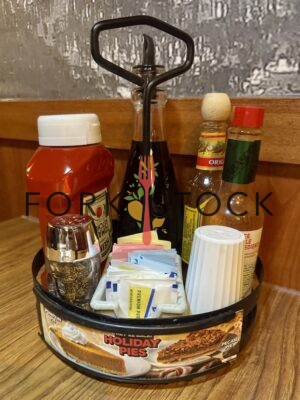Denny's Condiment Caddy On Booth Table