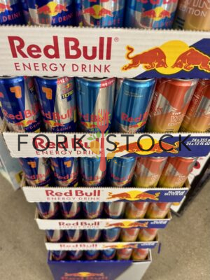Red Bull Cans Stacked
