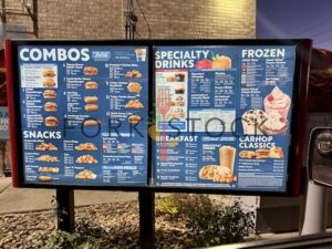 Sonic Drive Thru Menu Board