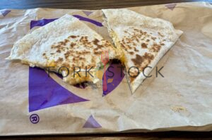 Taco Bell Cheese Quesadilla Slices With A Bite