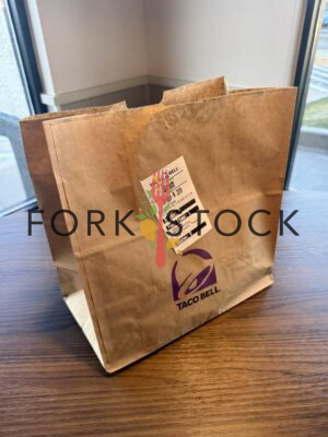 Taco Bell Paper Bag With Order Details Ticket